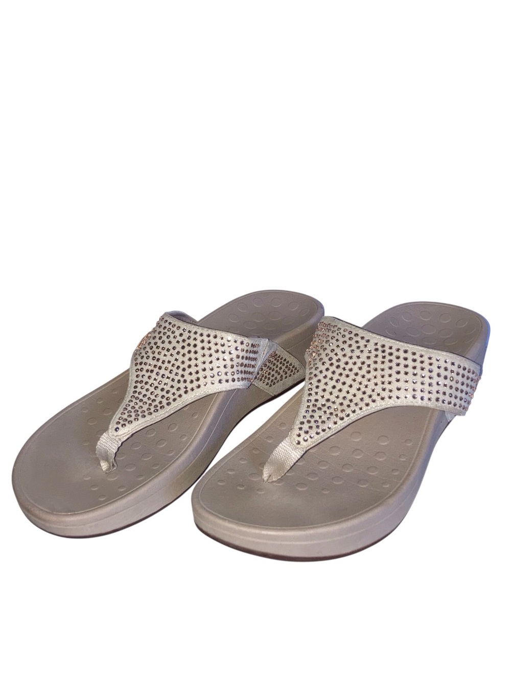 Vionic Women's Rhinestone Thong Sandals Size 9